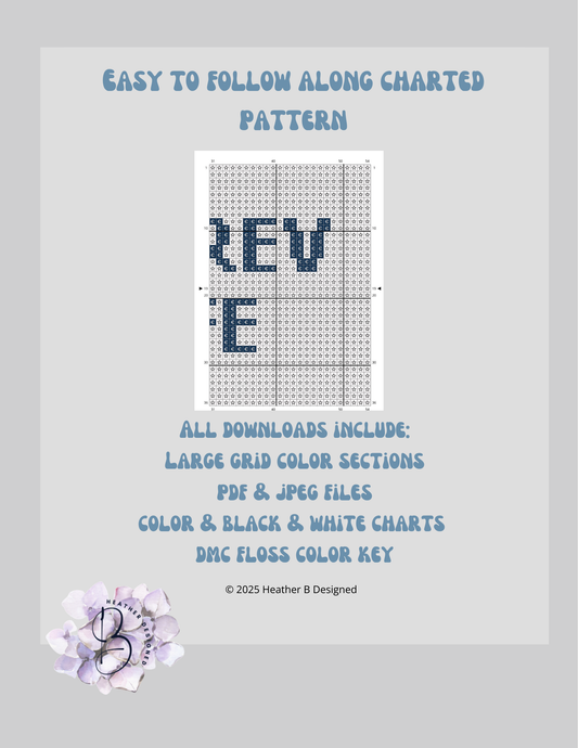 NONREV Life Luggage Tag Digital Needlepoint Chart | Digital Stitch Chart PDF for Needlepoint Canvas