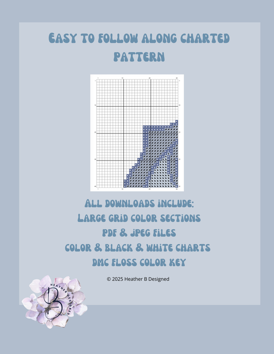 Lemon Plate Digital Needlepoint Chart | Digital Stitch Chart PDF for Needlepoint Canvas