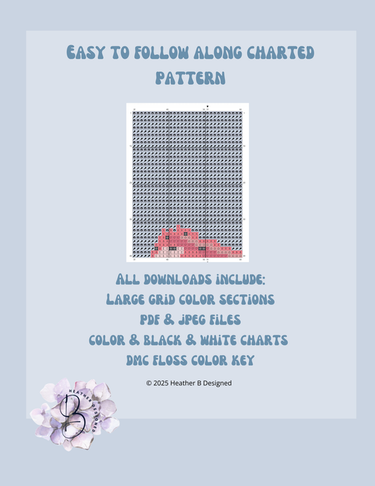 Snapper Fish Digital Needlepoint Chart | Digital Stitch Chart PDF for Needlepoint Canvas