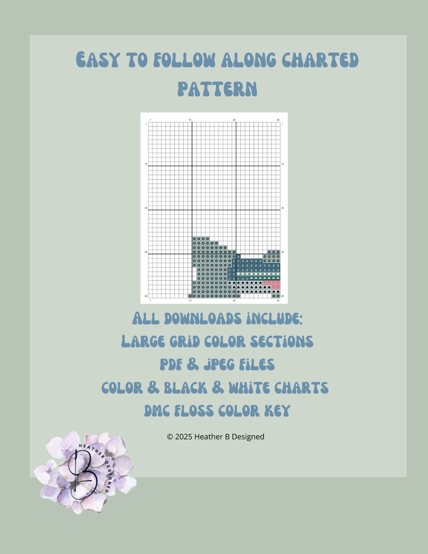 Trout Digital Needlepoint Chart | Digital Stitch Chart PDF for Needlepoint Canvas