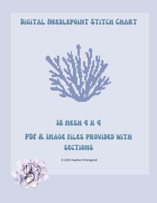 Reef Digital Needlepoint Chart | Digital Stitch Chart PDF for Needlepoint Canvas