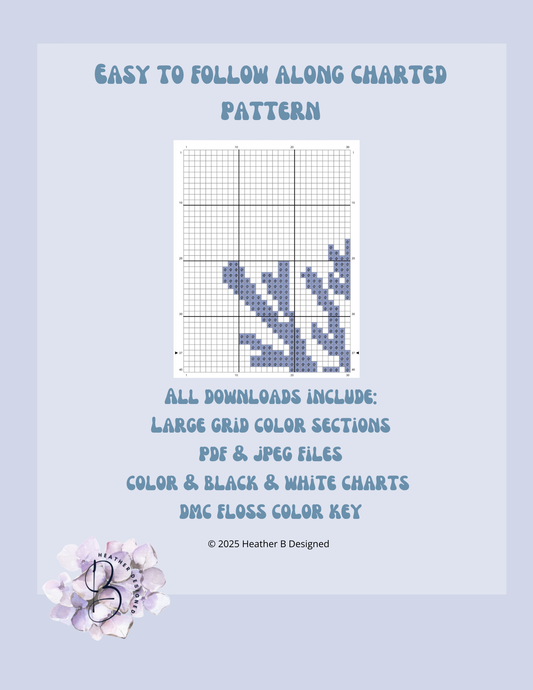Reef Digital Needlepoint Chart | Digital Stitch Chart PDF for Needlepoint Canvas